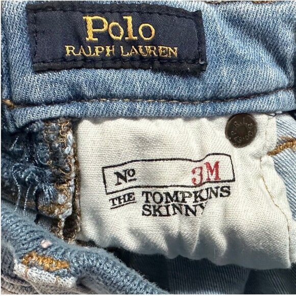 Polo Ralph Lauren The Tompkins Skinny denim jeansi SIZE 3 MONTHS - Picture 3 of 3